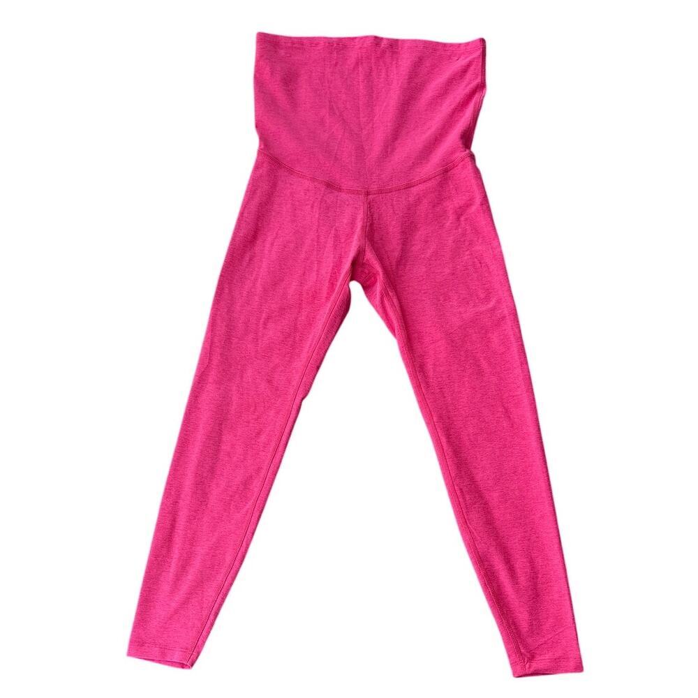 Beyond the Bump Spacedye Love the Bump Midi Maternity Legging Hot Pink